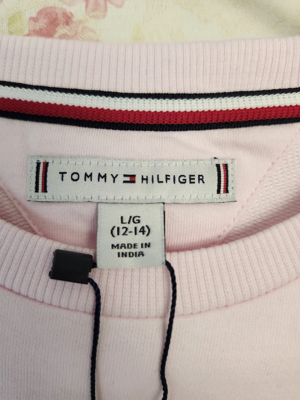 Tommy‎ Hilfiger Light Pink Eyelet-Sleeve Drop Hem Dress